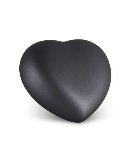 Keramik Tierurne velvety heart schwarz