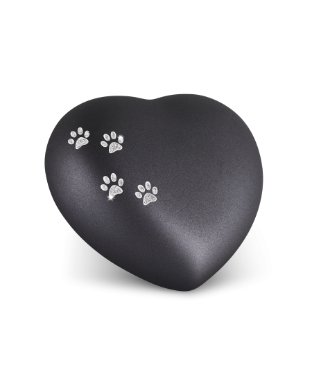 Keramik Tierurne velvety heart schwarz